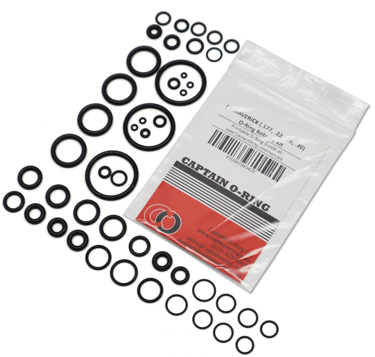 FX Maverick (.177/.22/.25/.30) Complete 48 Piece O-Ring Rebuild Kit