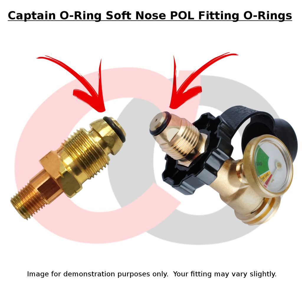 Orings for Soft Nose P.O.L / POL Propane Gas Fittings (Mr Heater #F273786) [25 Pack]