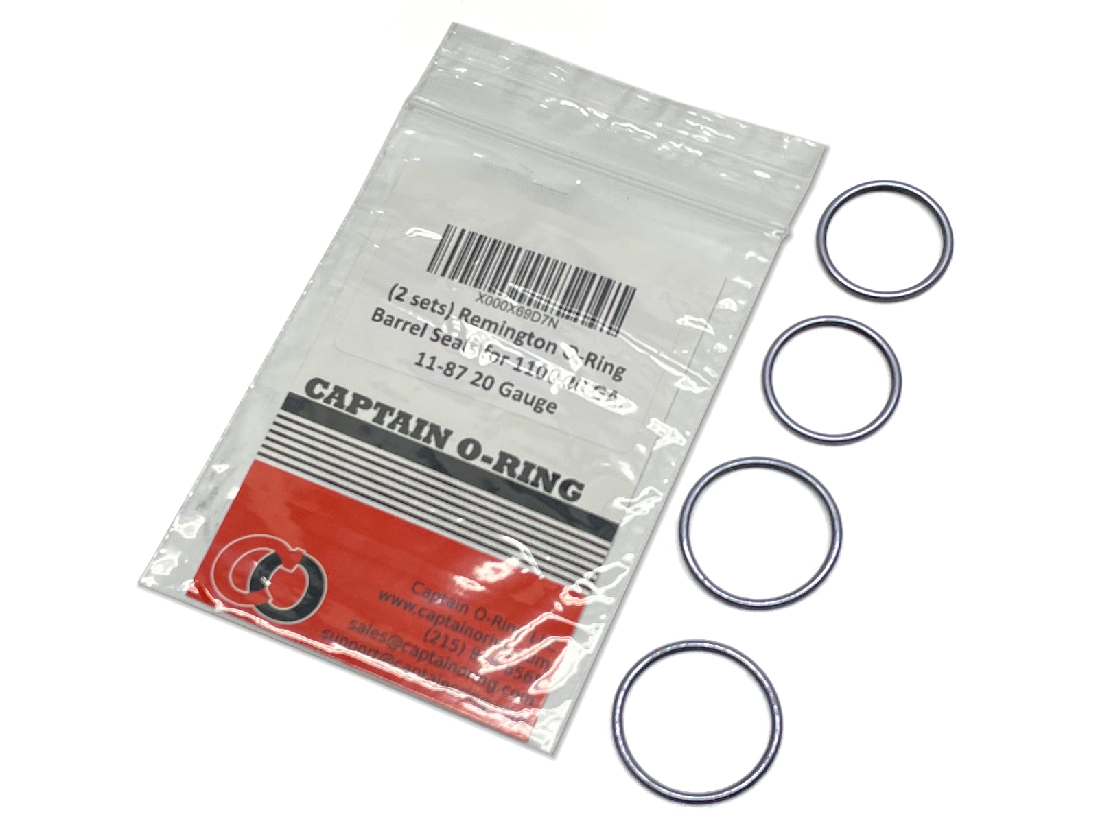 Remington F14437, F15899 Graphite Coated Barrel Seals (Model 1100, 11-87 20 Gauge STD/LT/LW/SP) [2 Sets]