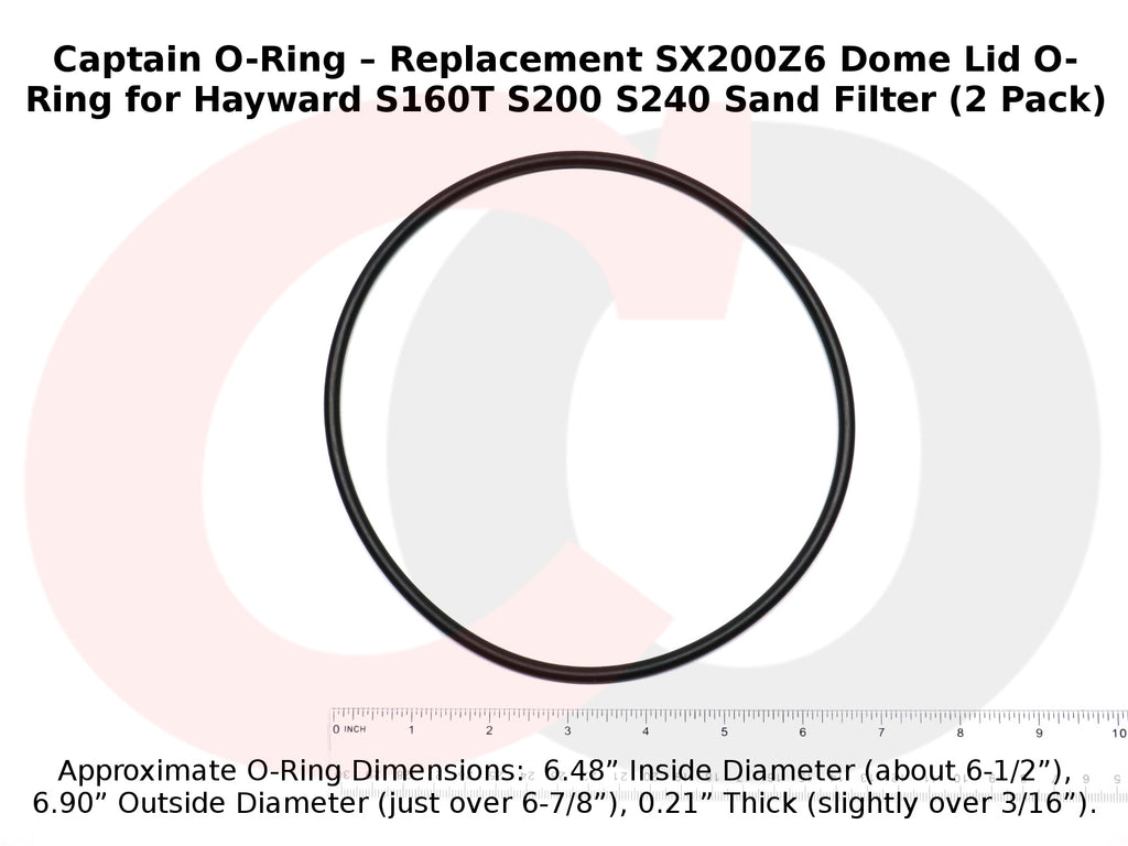 SX200Z6 Dome Lid O-Ring for Hayward S160T S200 S240 Sand Filter (2 Pack)