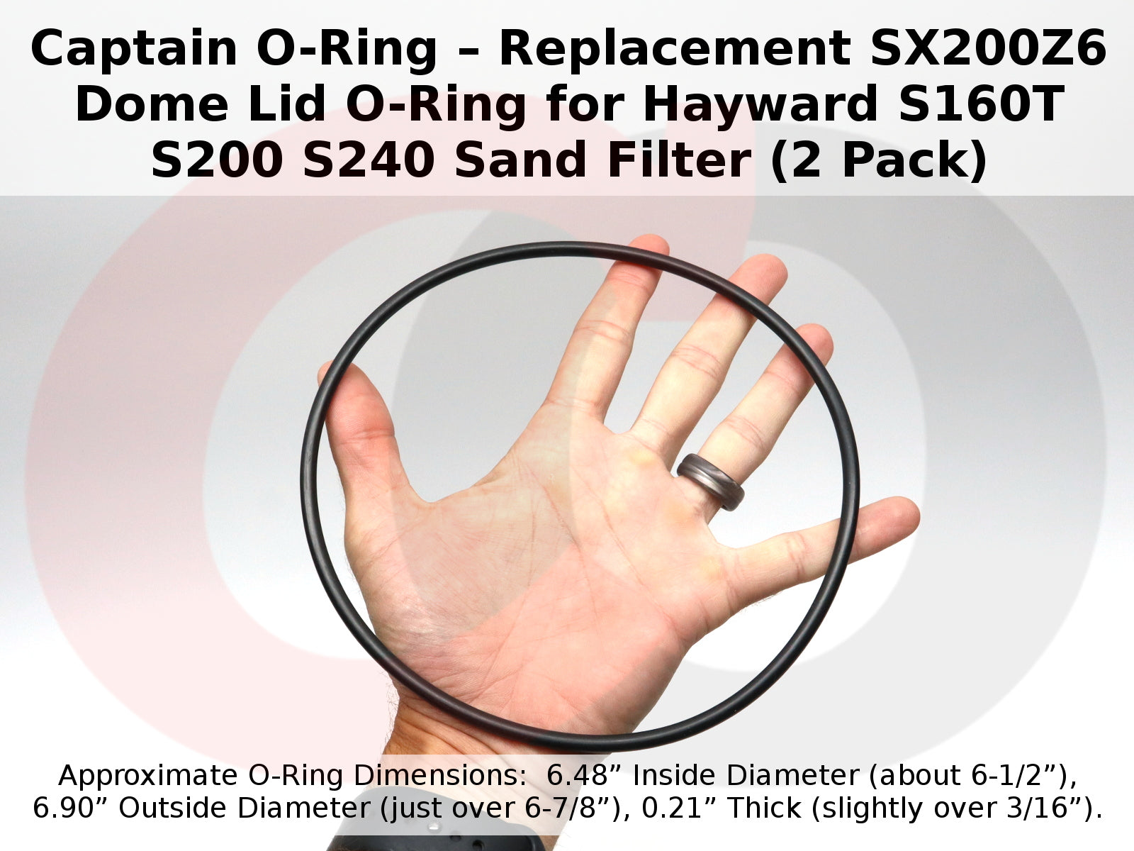 SX200Z6 Dome Lid O-Ring for Hayward S160T S200 S240 Sand Filter (2 Pack)
