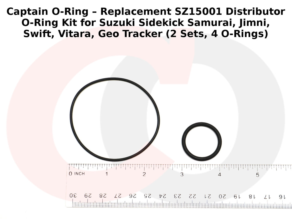 SZ15001 Distributor O-Ring Kit for Suzuki Sidekick Samurai, Jimni, Swift, Vitara, Geo Tracker (2 Sets, 4 O-Rings)