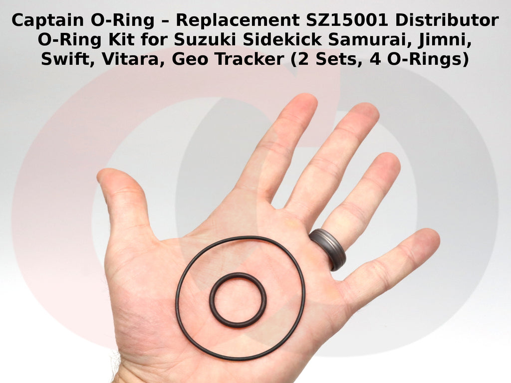 SZ15001 Distributor O-Ring Kit for Suzuki Sidekick Samurai, Jimni, Swift, Vitara, Geo Tracker (2 Sets, 4 O-Rings)