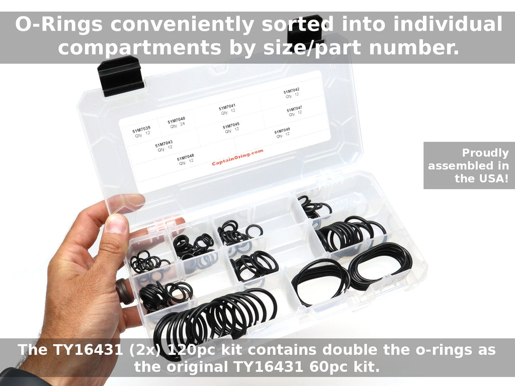 TY16431 (2x) 120pc O-Ring kit for John Deere SAE J2244/2 (ISO 6149) Metric Port Hydraulic Fittings