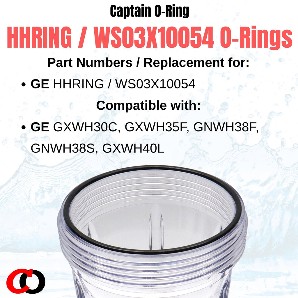 GE Replacement O-Ring For Water Filters - Fits GXWH35F, GXWH40L, GNWH38F  Models, Includes Silicone Lubricant Whole House Water Filter Seal