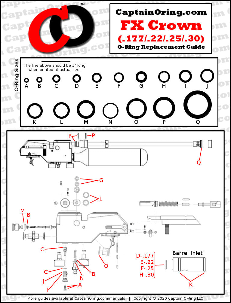 FX Air Gun O-Rings & Oring Kits – Captain O-Ring