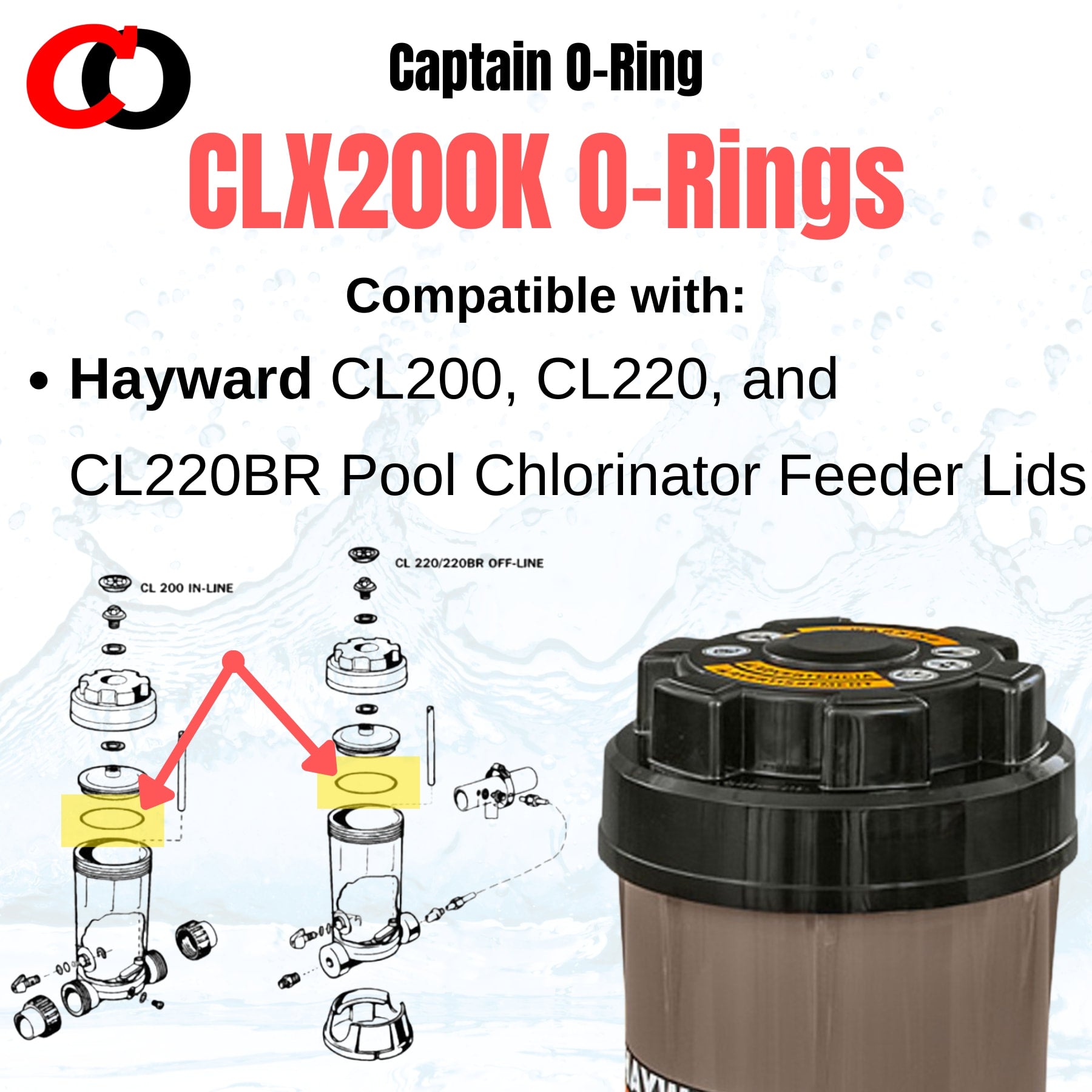 Captain O-Ring – Replacement CLX200K O-Ring for Hayward CL200