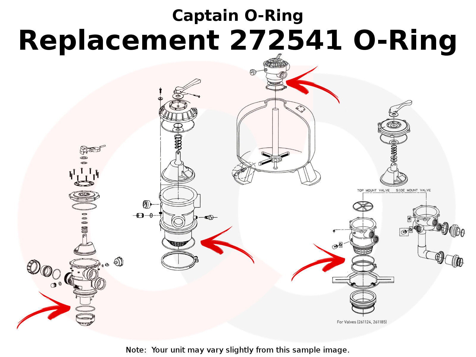 Captain O-Ring Replacement 272541 O-Ring for Pentair Pool/Spa