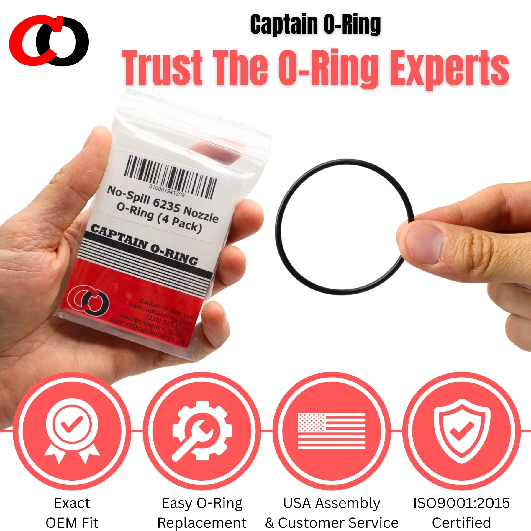 Captain O-Ring – Replacement 6235 O-Rings for No-Spill / Easy Can