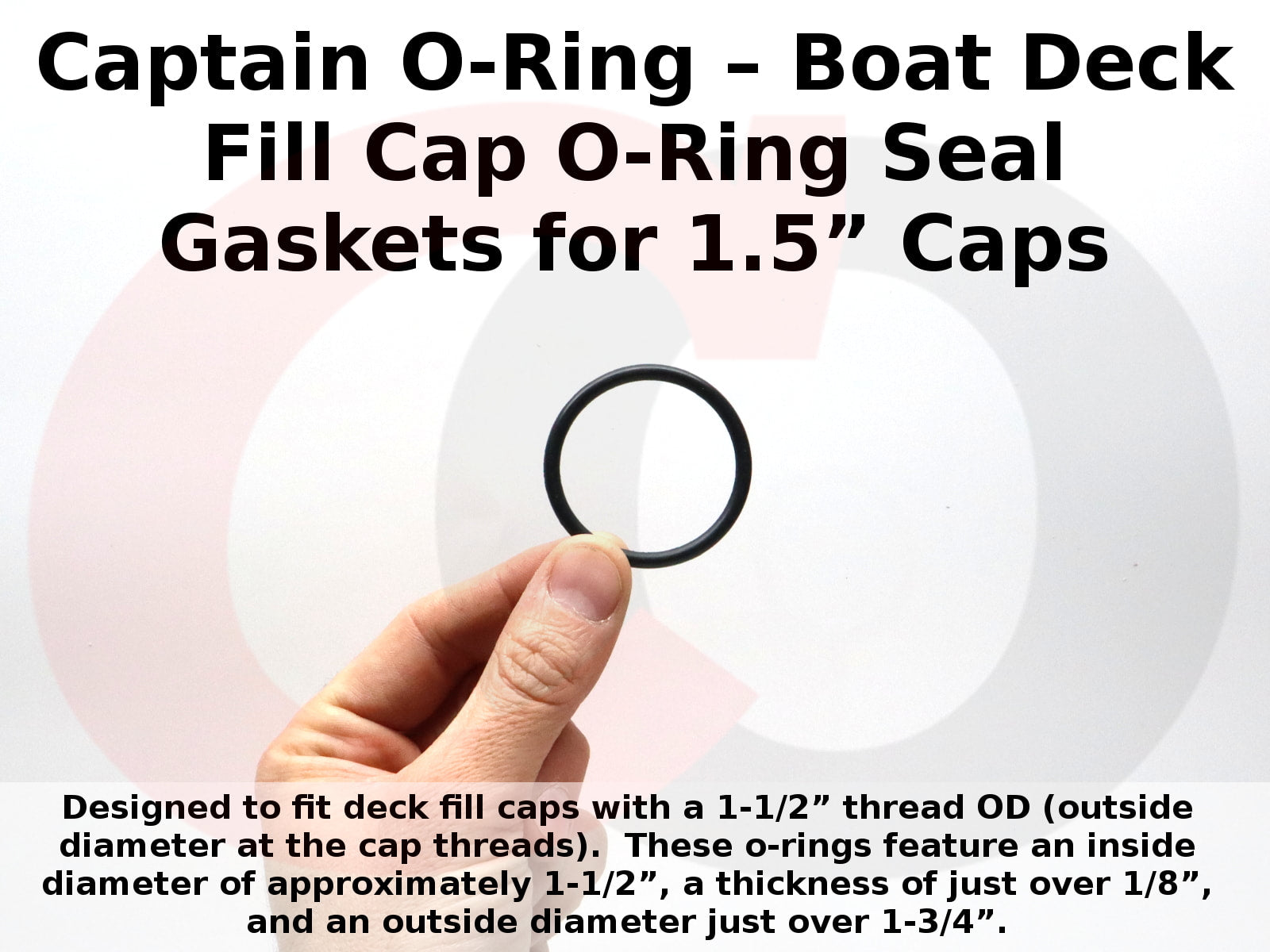 Captain O-Ring – Boat Deck Fill Cap O-Ring Seal Gaskets for 1.5