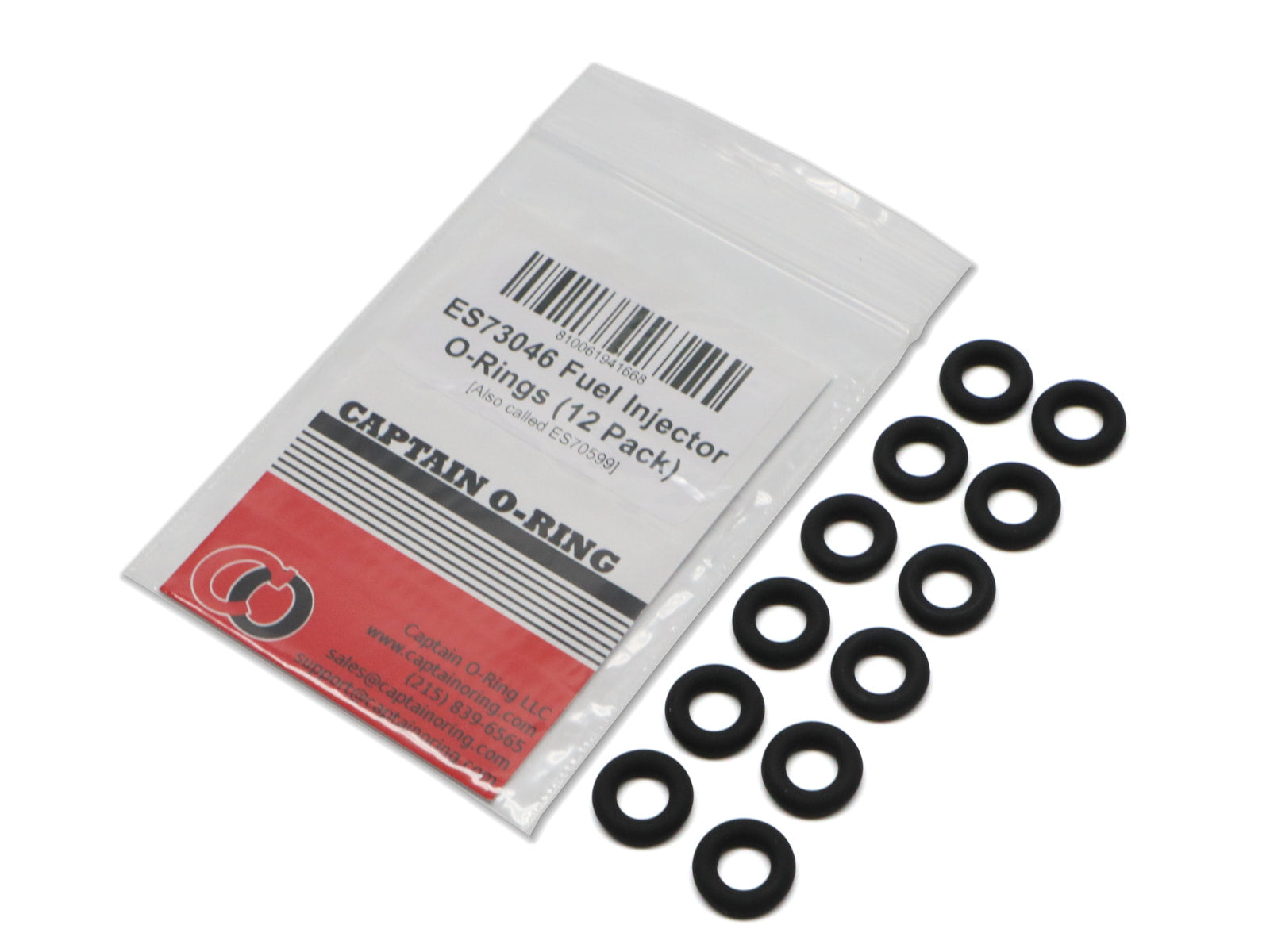 Captain O-Ring – ES73046 / ES70599 Fuel Injector O-Ring Set (12 Pack)