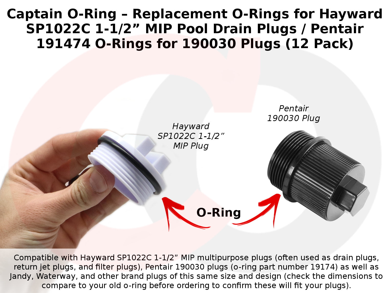 Captain O-Ring – Replacement O-Rings for Pentair 191474, 190030