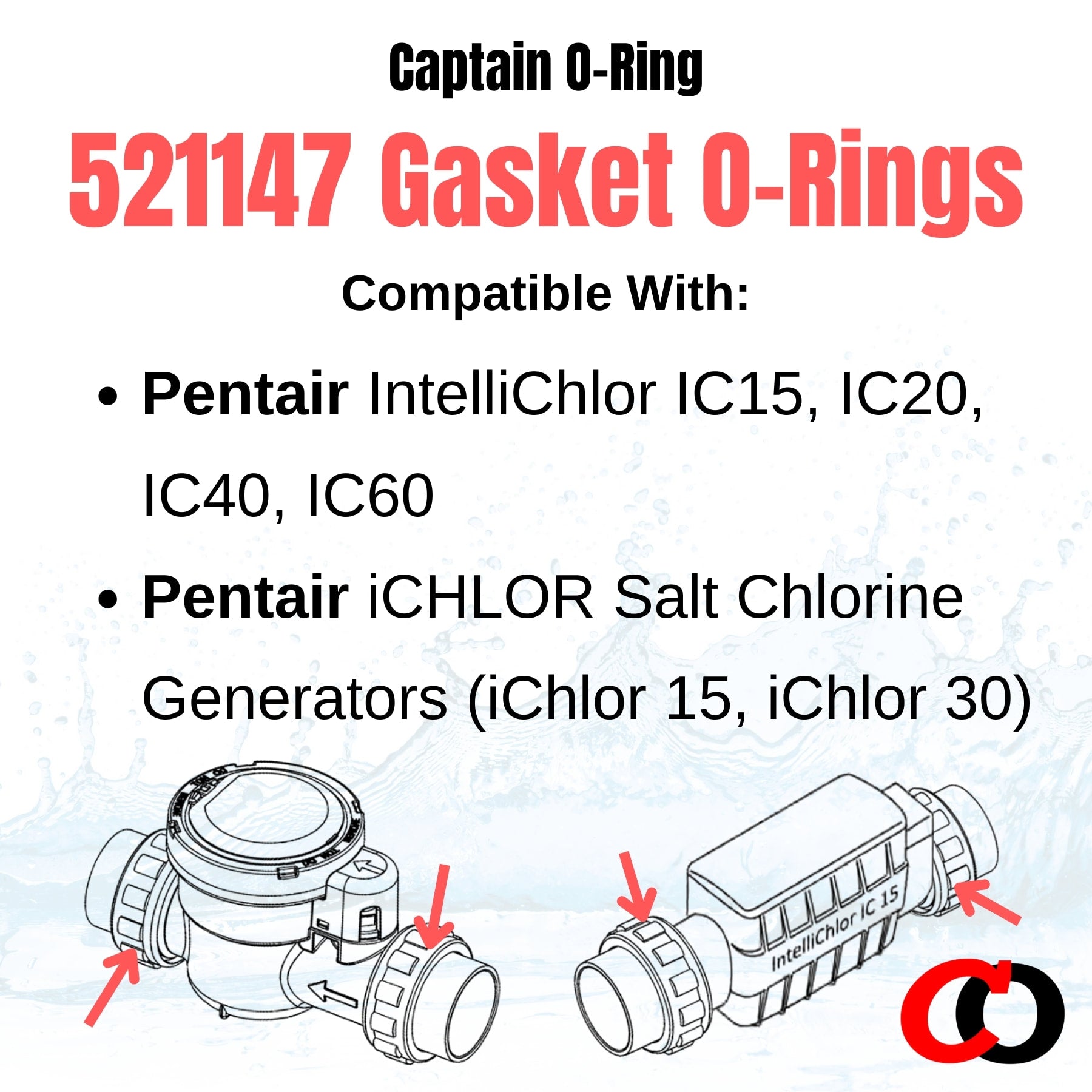 エリエリ インターロックGリング Captain O-Ring – Replacement 521147 Gasket O-Rings for Pentair