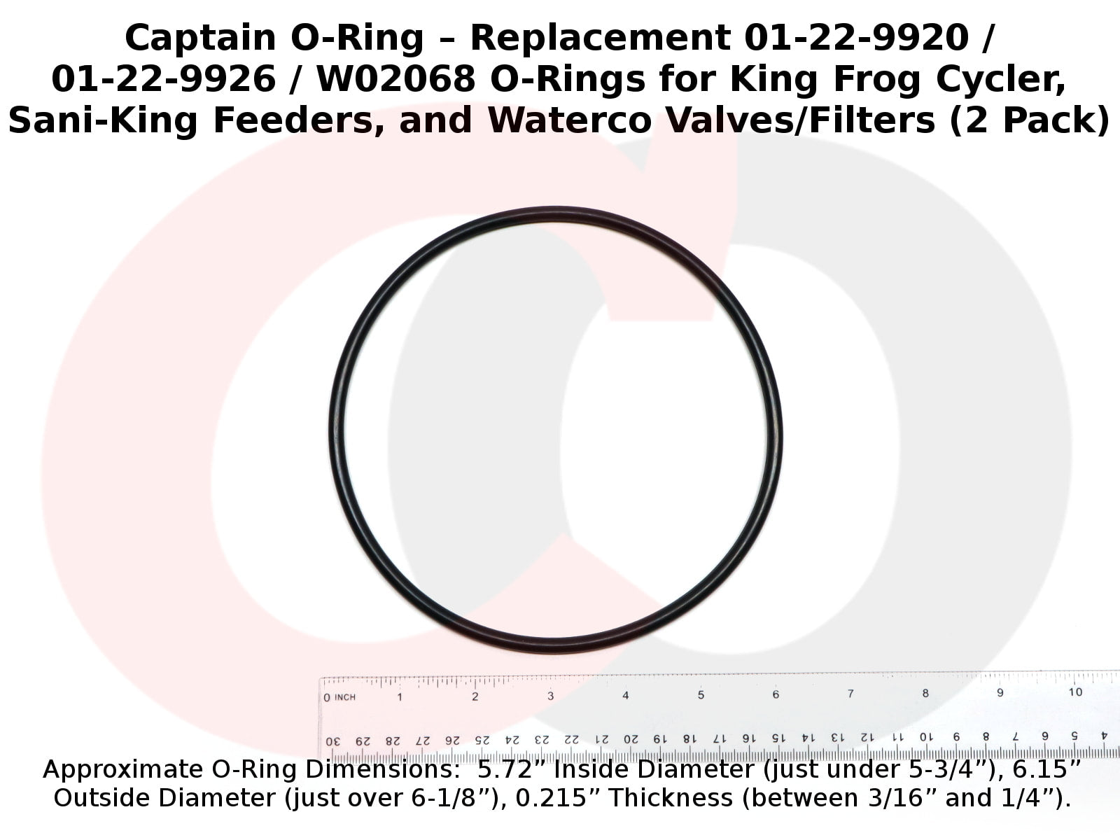 Captain O-Ring – Replacement 01-22-9920 / 01-22-9926 / W02068 O