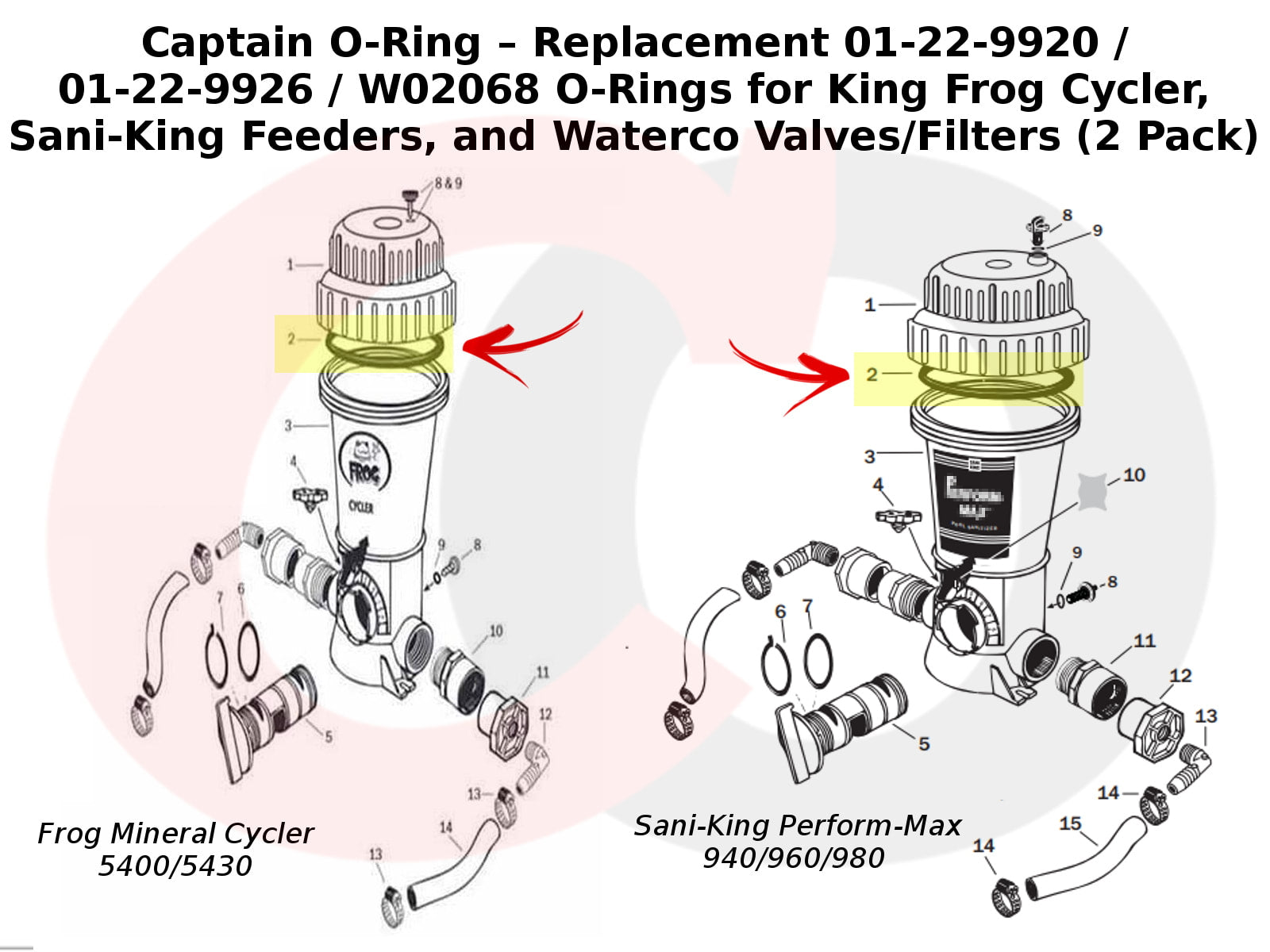 Captain O-Ring – Replacement 01-22-9920 / 01-22-9926 / W02068 O