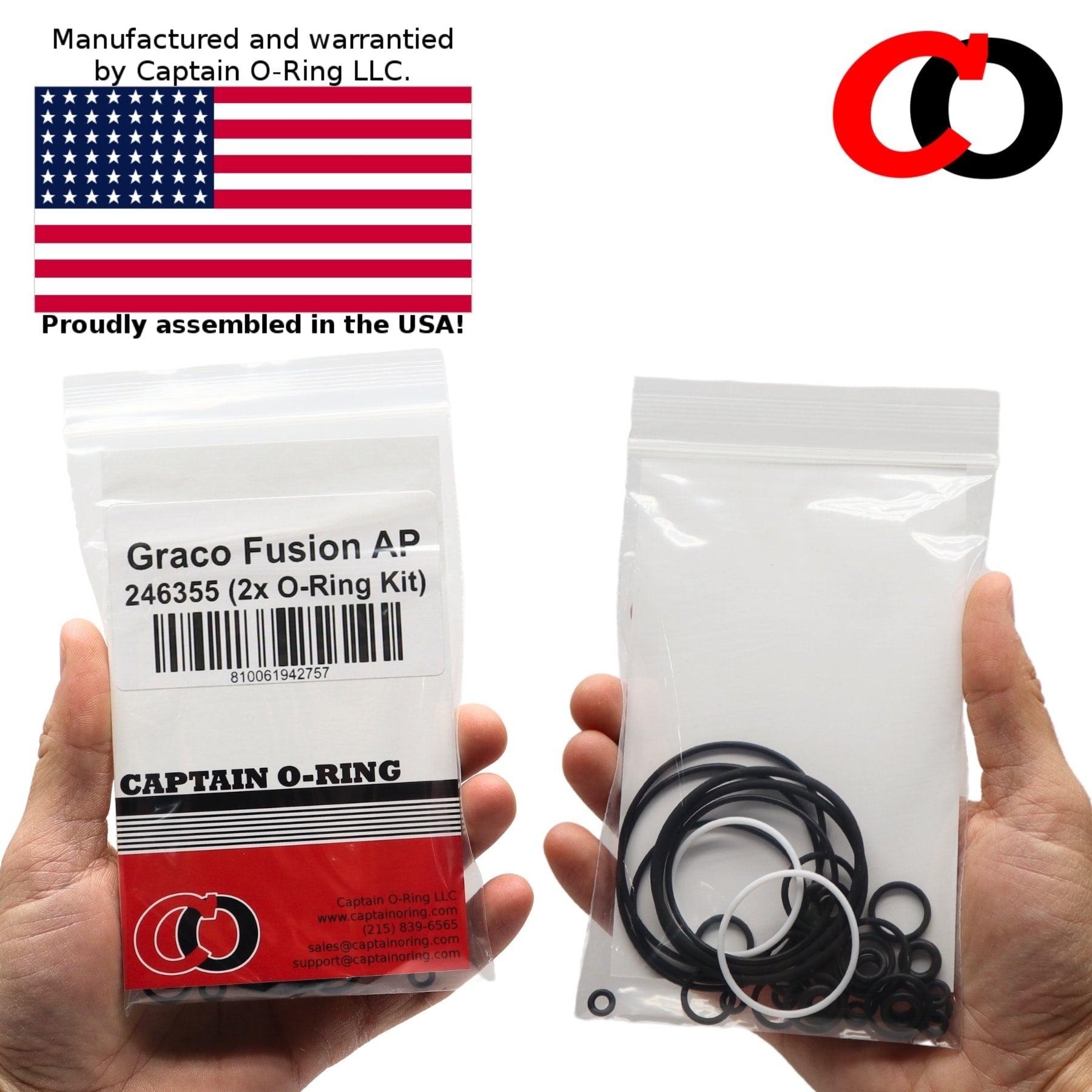 Captain O-Ring – Replacement 246355 O-Ring Kit for Graco Fusion AP