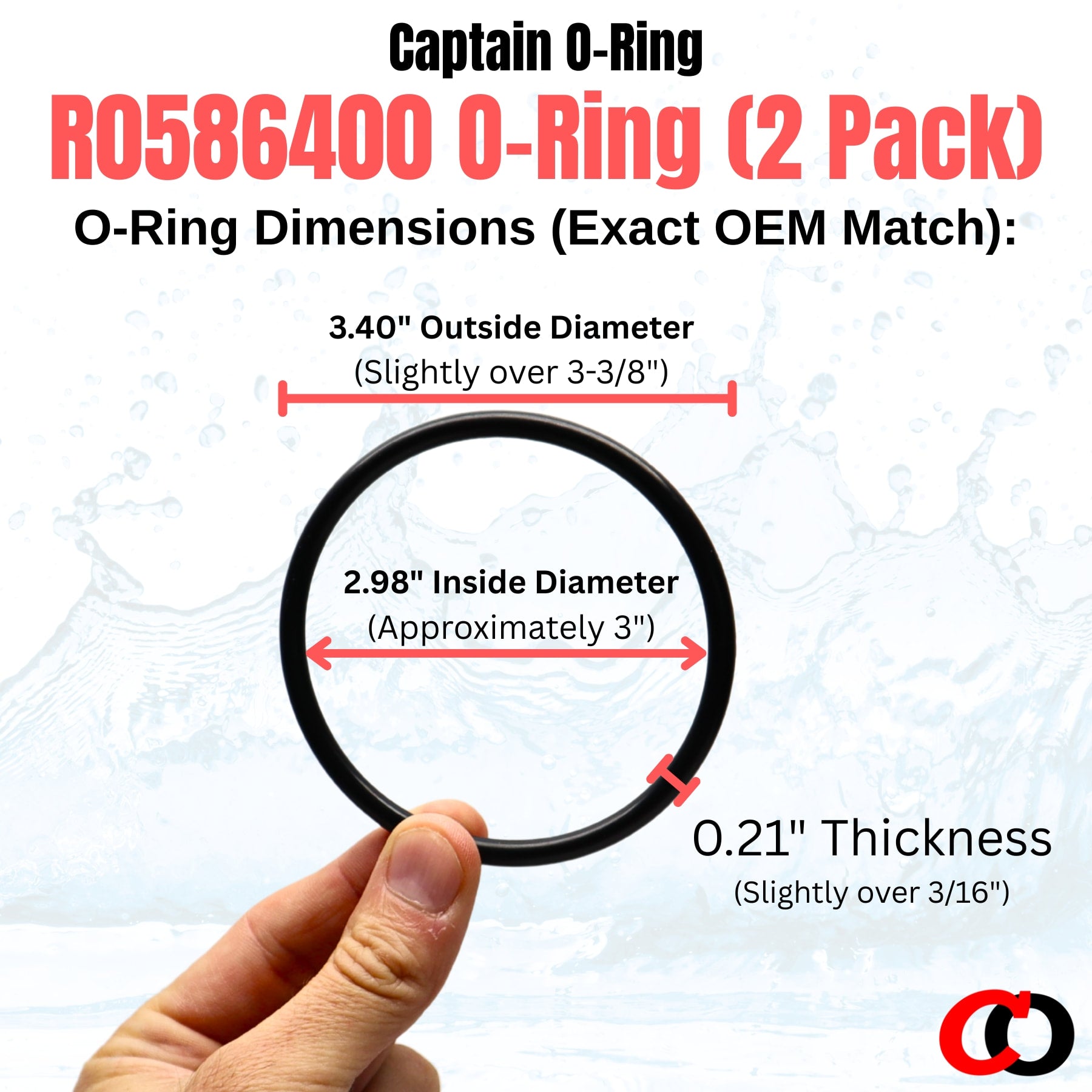 Captain O-Ring - R0586400 Small Collar O-Ring for Jandy Zodiac (2