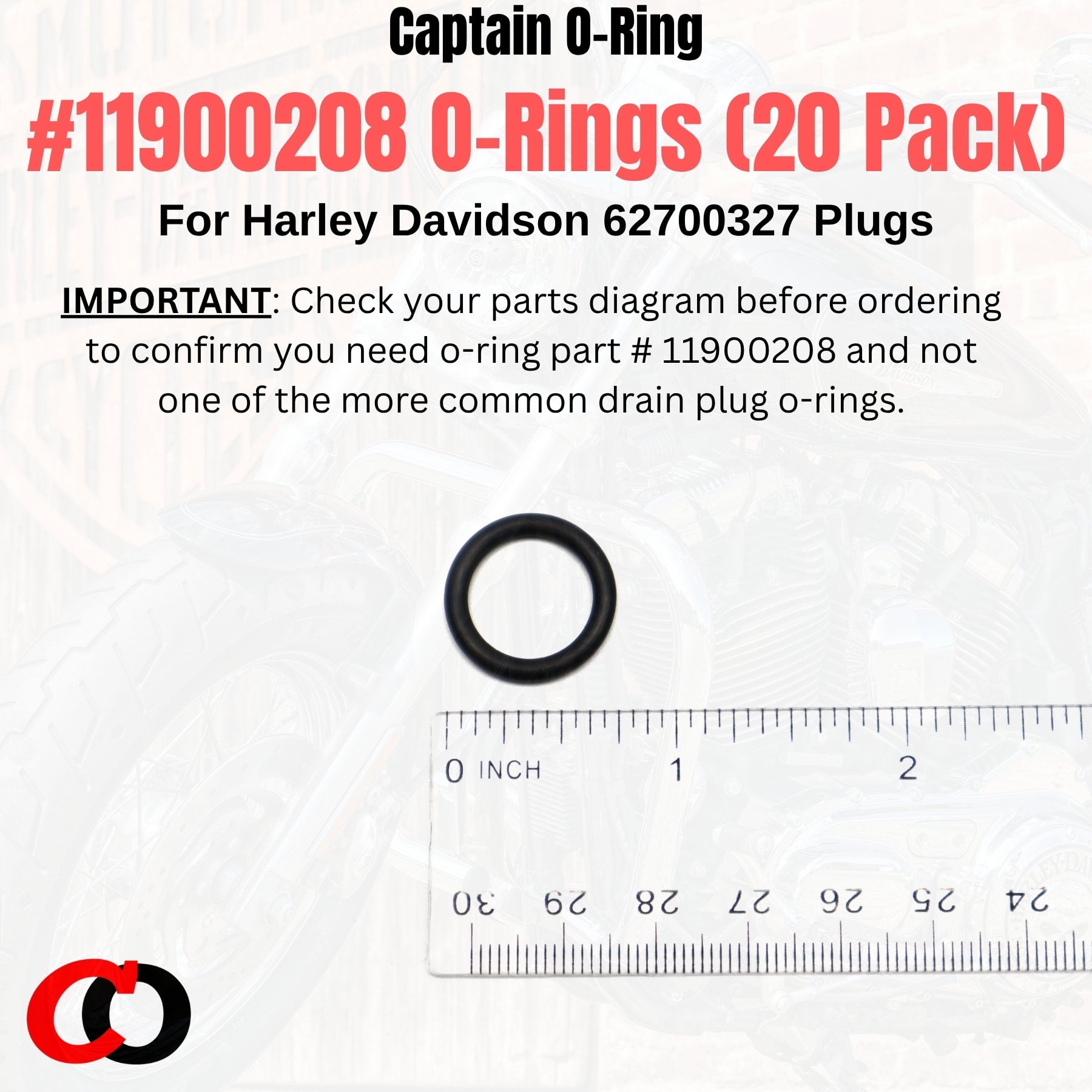 Captain O-Ring – Replacement 11900208 O-Rings for Harley Davidson