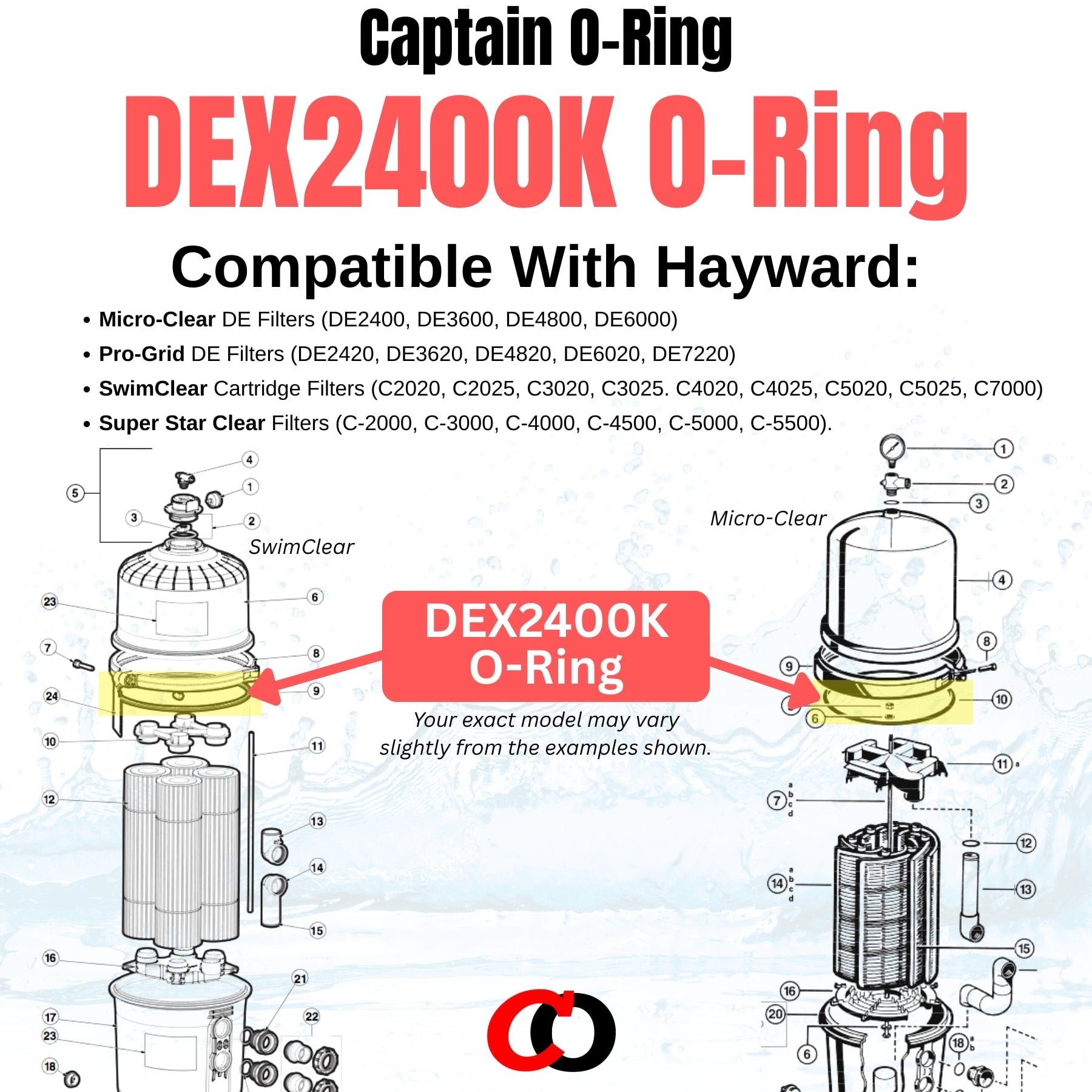 Captain O-Ring – Replacement DEX2400K O-Ring for Hayward Micro