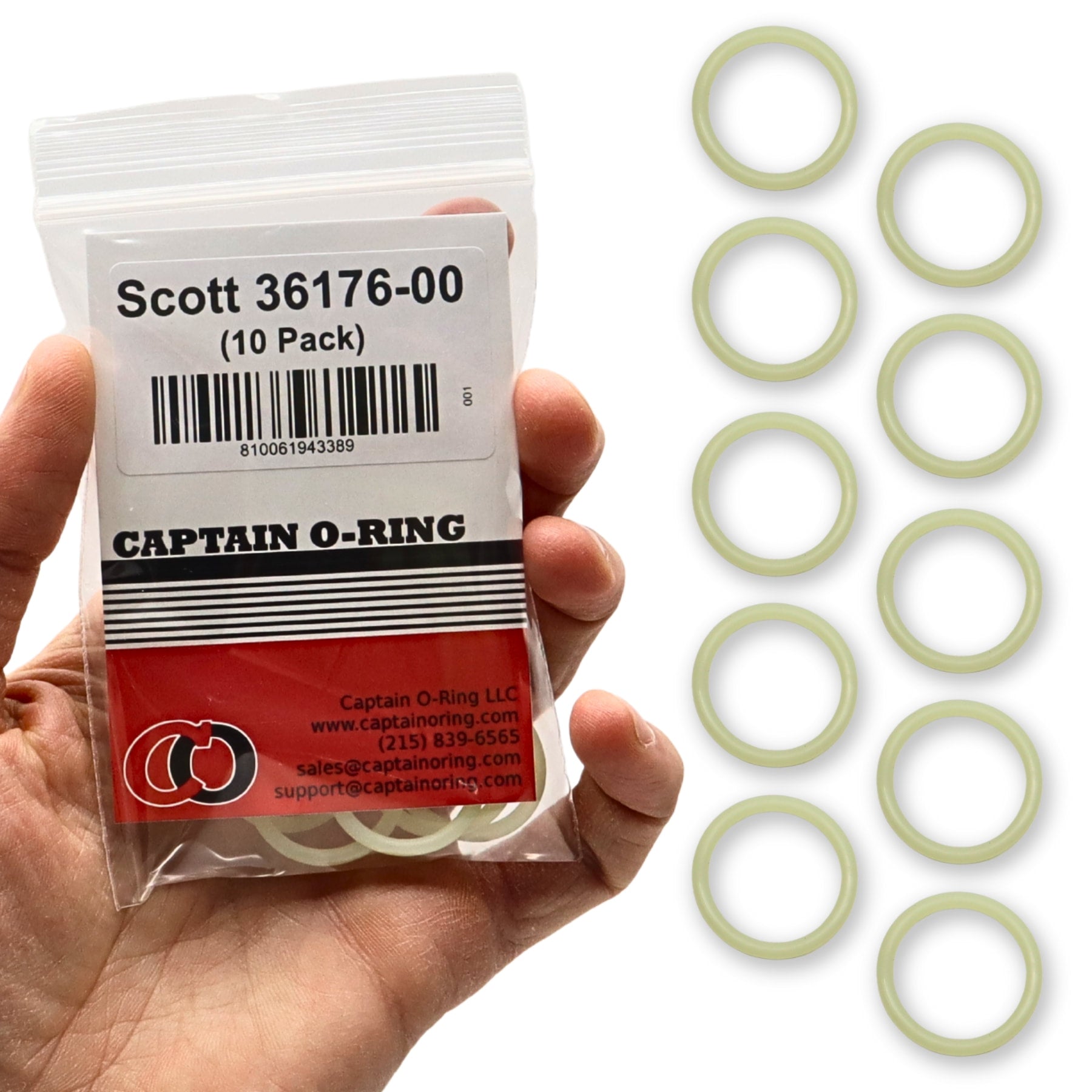Captain O-Ring – Replacement 36176-00 O-Rings for 3M Scott (10 Pack)