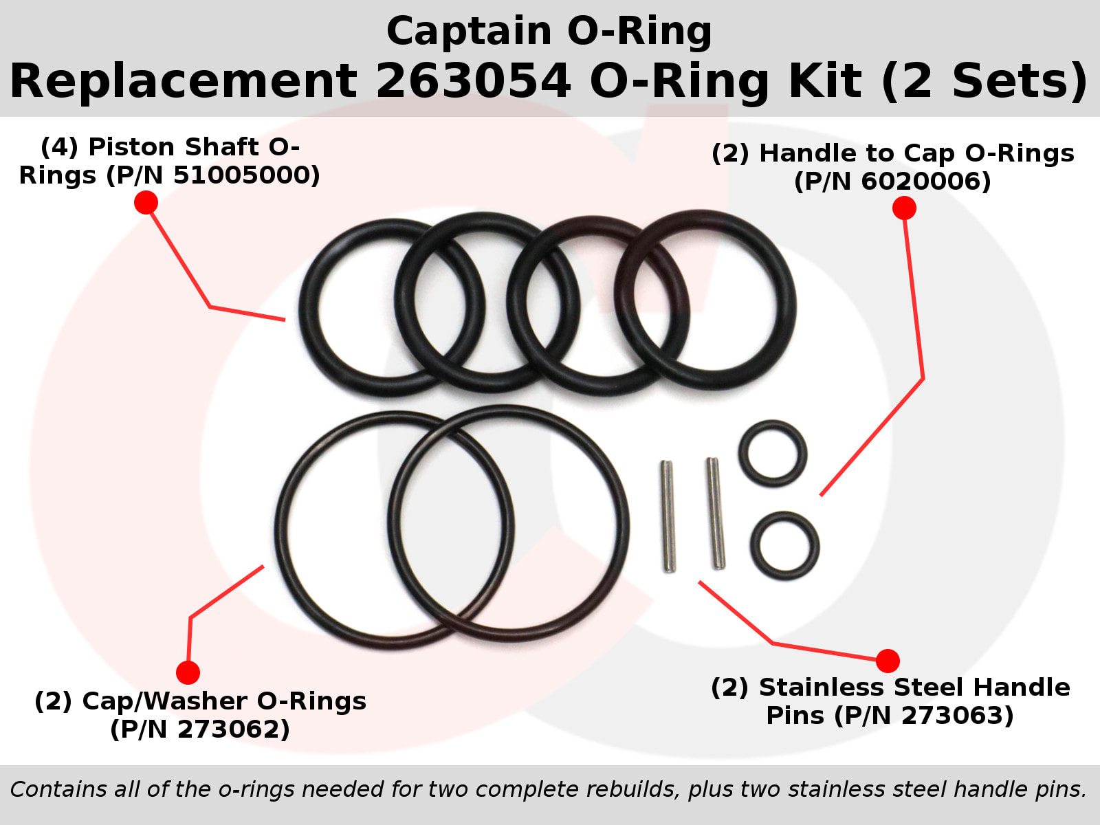 Replacement O-Ring Kit for 22-545, 546, 547, 548, and 549